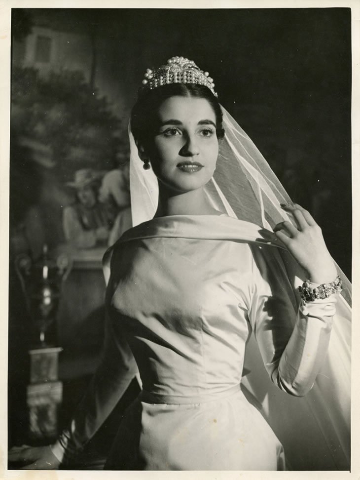 Carmen Franco Polo vestida de novia