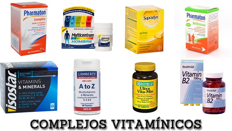 Diferentes complejos vitamínicos