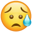 Emoji - Cara decepcionada pero aliviada