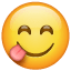 Emoji - Cara que disfruta de una comida deliciosa
