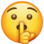 Emoji - Cara que pide silencio