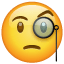 Emoji - Cara con monóculo