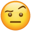 Emoji - Cara con una ceja levantada