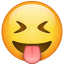 Emoji - Cara con la lengua fuera y los ojos entrecerrados