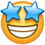 Emoji - Cara sonriente con estrellas en los ojos