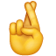 Emoji - Mano con los dedos cruzados