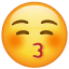 Emoji - Cara que da un beso con los ojos cerrados