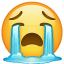 Emoji - Cara llorando a mares