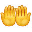 Emoji - Manos con las palmas hacia arriba