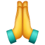 Emoji - Persona con las manos unidas para la oración