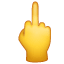 Emoji - Mano con el dedo corazón levantado
