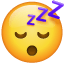 Emoji - Cara durmiendo y roncando