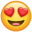 Emoji - Cara sonriente con los ojos en forma de corazón