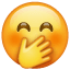 Emoji - Cara con la mano en la boca
