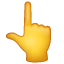 Emoji - Mano con el dedo índice apuntando hacia arriba