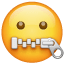 Emoji - Cara con una cremallera en la boca
