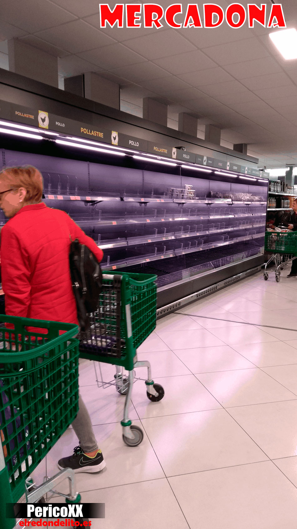 Supermercado Mercadona vacio 03-2020