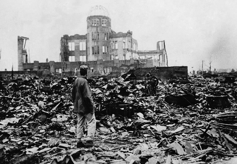 Hiroshima después de la explosión de la bomba atómica detonada por los Estados Unidos el día 6 de agosto de 1945.