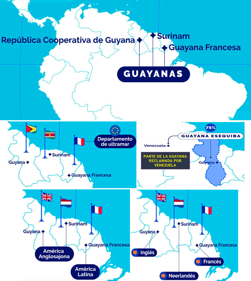 Localización y caracteristicas de la guayana