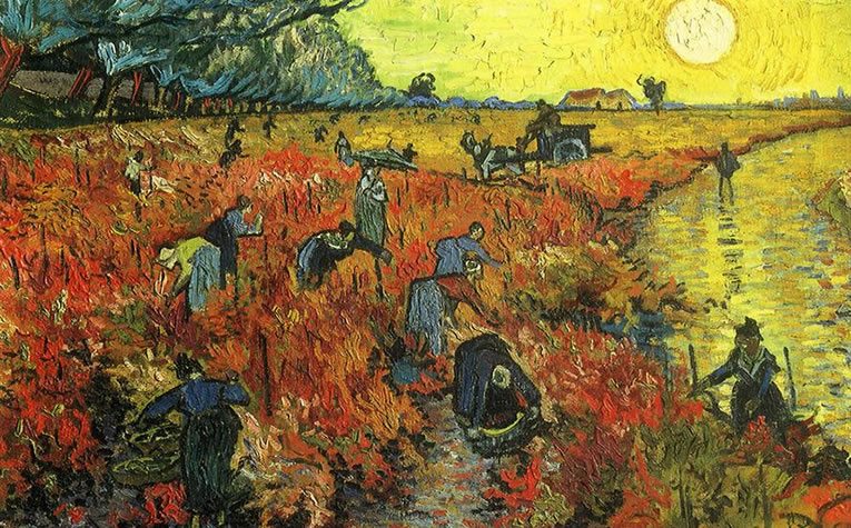 El viñedo rojo cerca de Arlés (La vigne rouge) es una pintura al óleo del pintor holandés Vincent van Gogh, realizada en Arlés a principios de noviembre de 1888. Fue una de las poquísimas obras que Vincent vendió en vida, aunque no la única, como se ha pretendido con frecuencia.