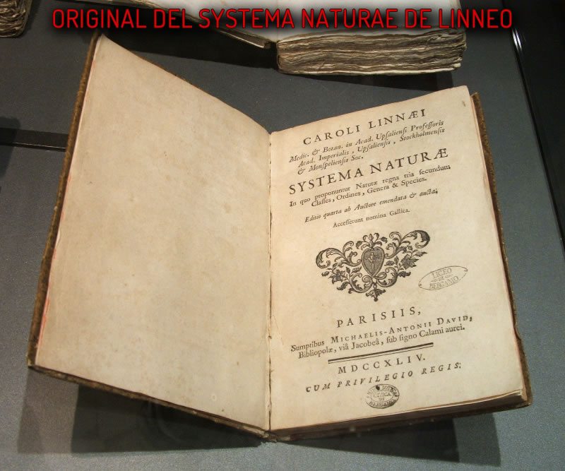 Libro de Linneo Systema Naturae