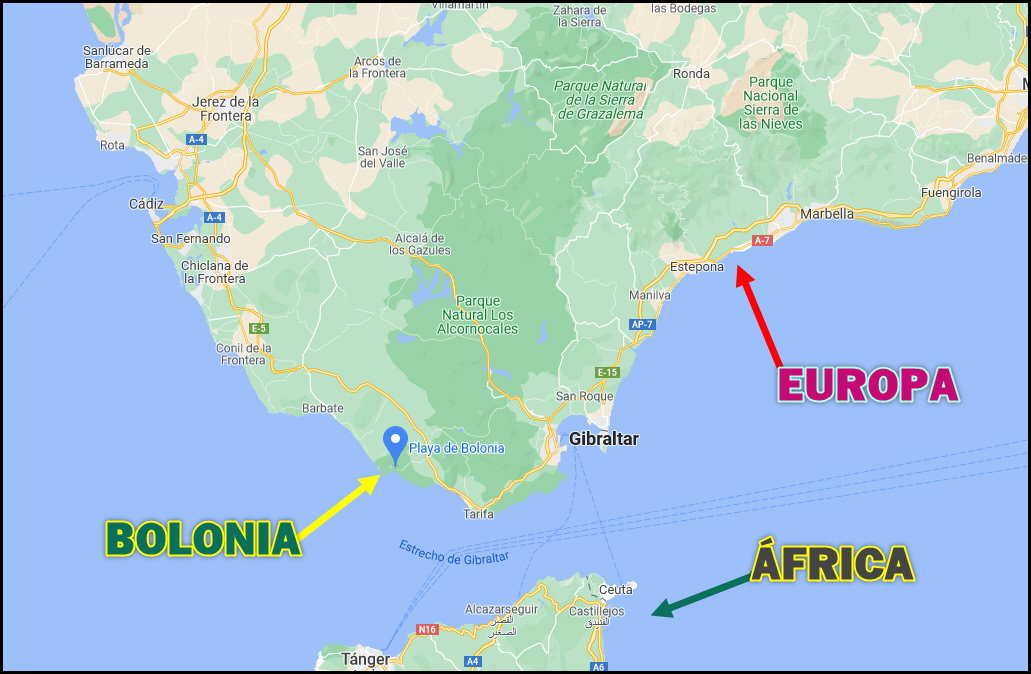 Situación de Bolonia en Españ y en Europa y África