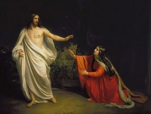 Maria Magdalena con Cristo el día de la resurreccion
