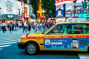 Tráfico y taxi en Japón