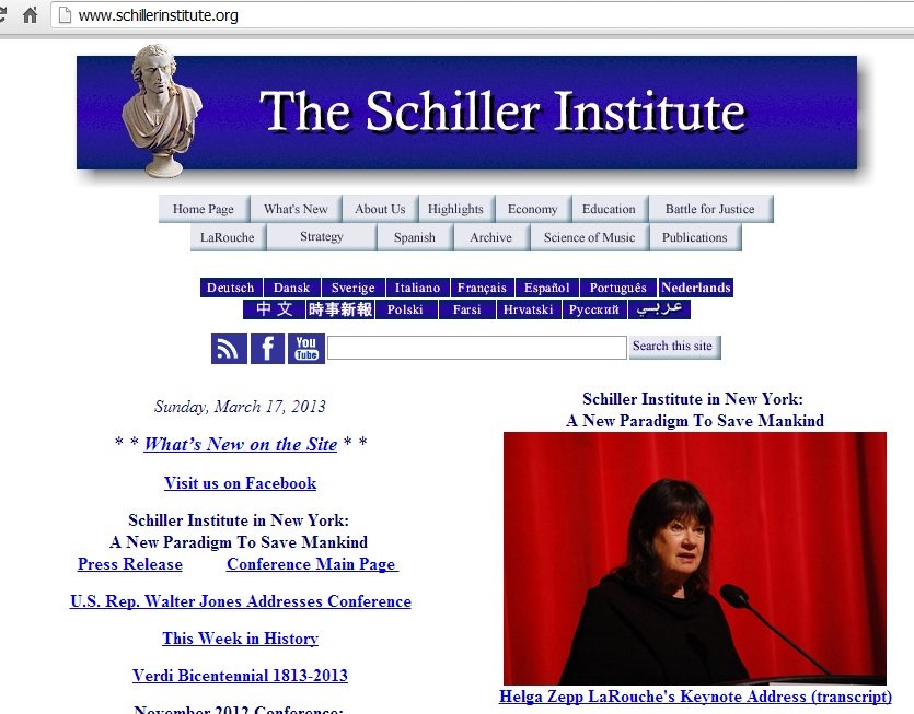 Portada del sitio web del Instituto Schiller