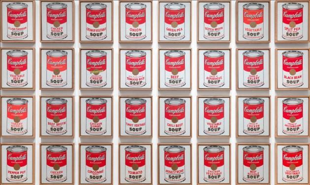 La tazas de sopa Campbells de Andy Warhol