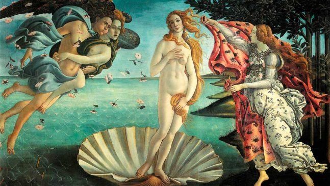 «El nacimiento de Venus», famosa obra de Sandro Botticelli y uno de los emblemas de los Uffizi en Florencia.