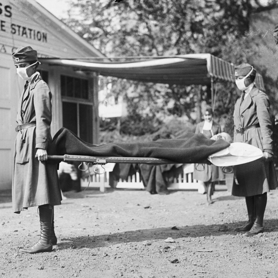 Intervención de la Cruz Roja en Washington durante la pandemia de gripe de 1918