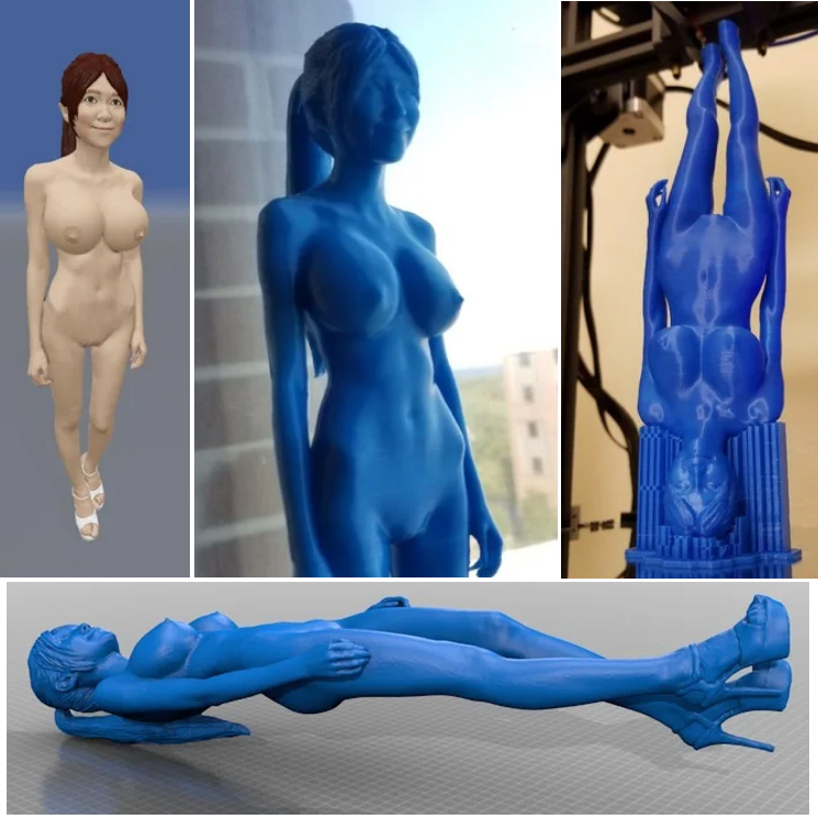 Modelo de si misma realizado por Sexycyborg en 3D