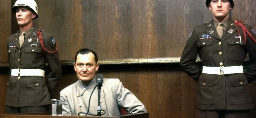 Hermann Goering durante el transcurso de su declaración