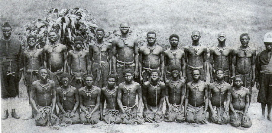 Grupo de esclavos en el Congo