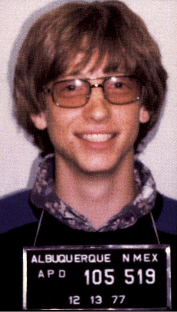 Ficha policial de Bill Gates