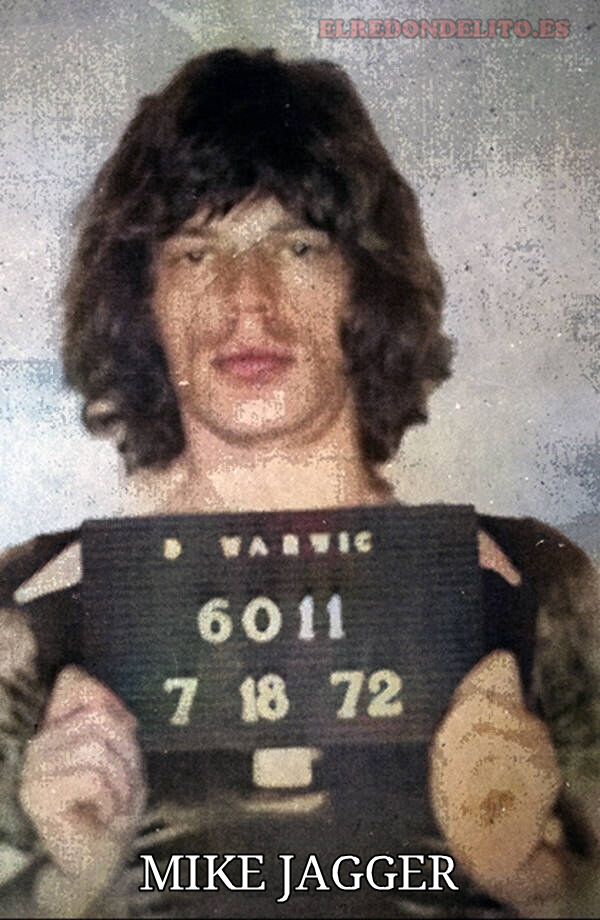 Ficha policial de Mick Jagger