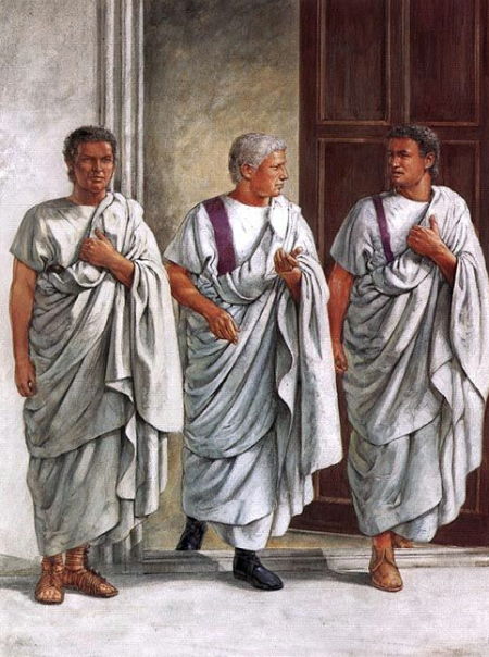 Senadores romanos togados