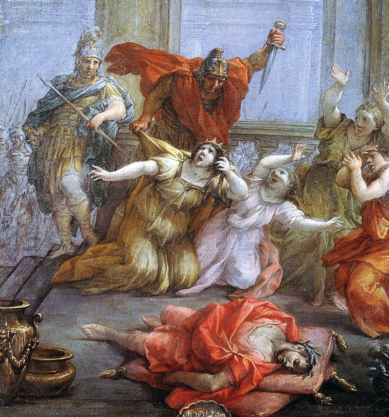 El asesinato de Calígula y su familia fue horroroso: al emperador lo hirieron al menos 30 veces mientras que un centurión mataba a su esposa Caesonia. A su pequeña hija, Julia Drusilla, le rompieron la cabeza contra una pared.