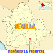 Localización de Morón de la Frontera en la provincia de Sevilla