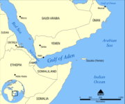 Mapa del Golfo de Adén