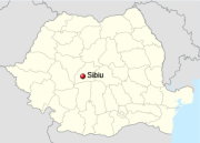Localización de Sibiu en Rumania
