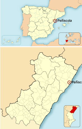 Situación de Peñiscola en España