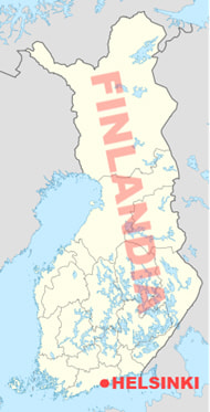Localización de Helsinki en Finlandia