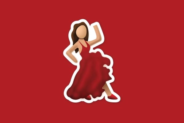 Emoticono de la flamenca