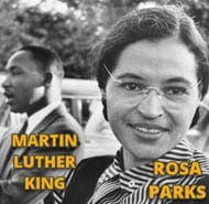 Rosa Parks y Martin Luther King