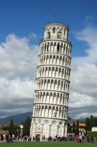 Torre de Pisa o torre inclinada de Pisa 