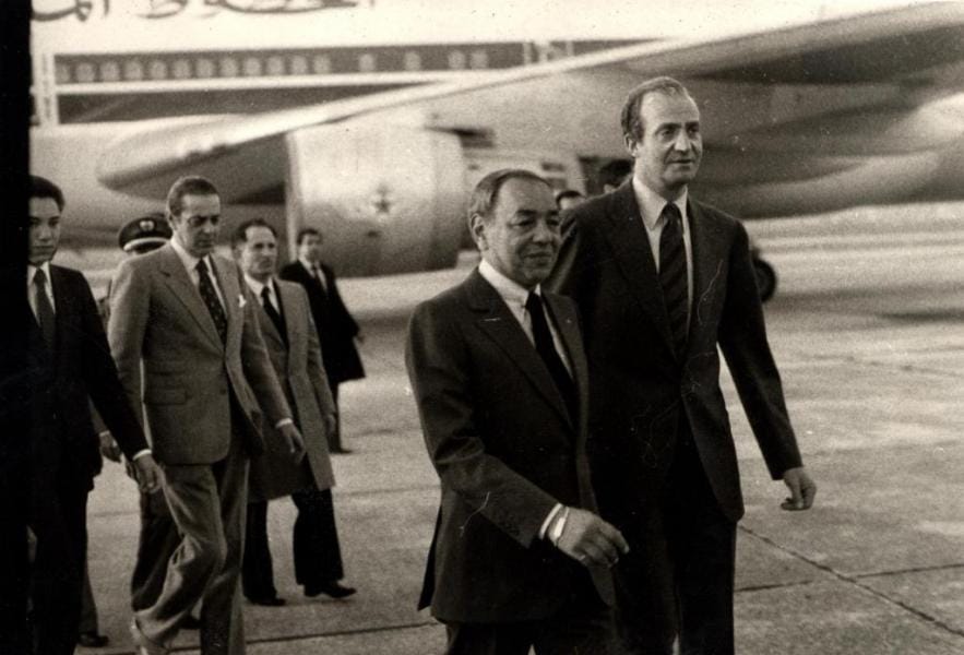 Hassan II y el príncipe Juan Carlos