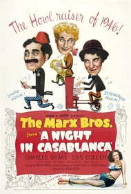 Carátula de la película Una noche en Casablanca de los Hermanos Marx