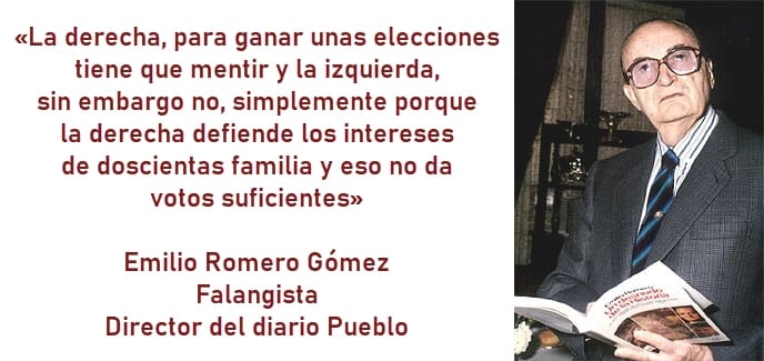 La opinión de Emilio Romero, director del diario pueblo y falangista de pro